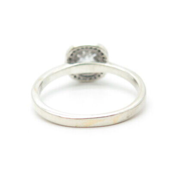 925 Sterling Silver Round-Cut C Z Ring Size 7.5 - Picture 5 of 8